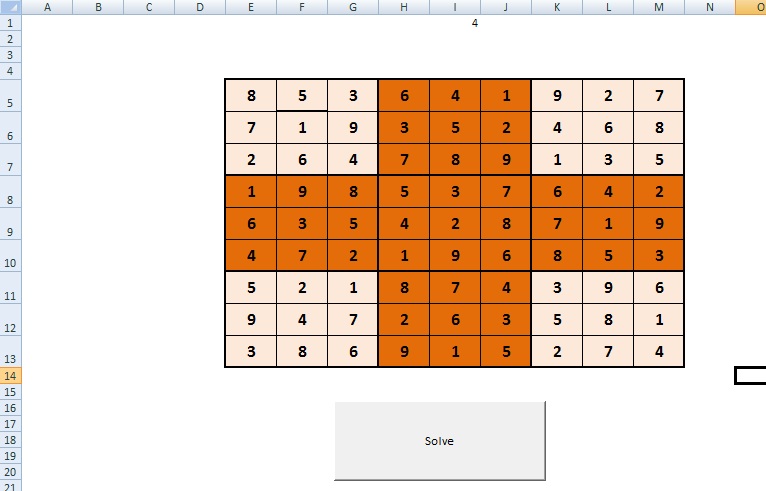 Sudoku puzzle creator and solver - Excel Macros