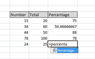 User Defined Functions-Percentage